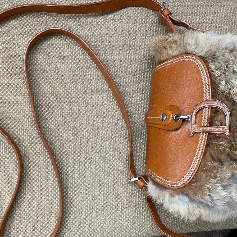 Dior Tan and Brown Fur Crossbody Bag - Picture 4 of 9